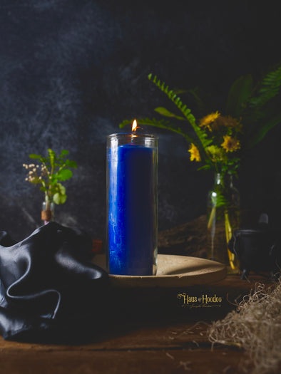 Blue Pull Out Candle