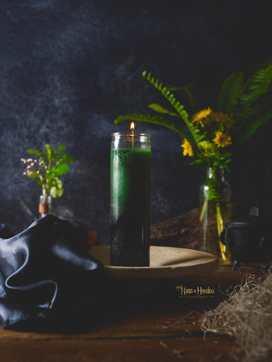 Green & Black 7 Day Candle