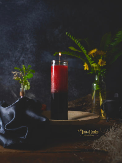 Red & Black 7 Day Candle