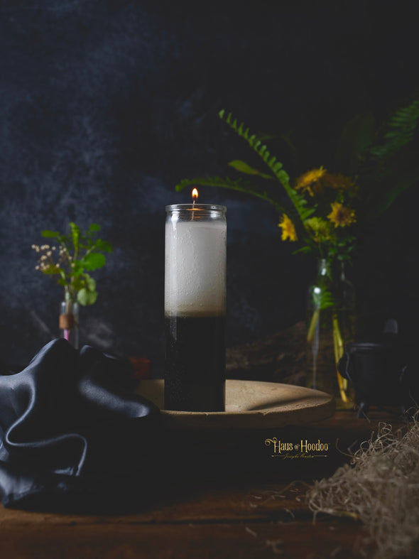 White & Black 7 Day Candle