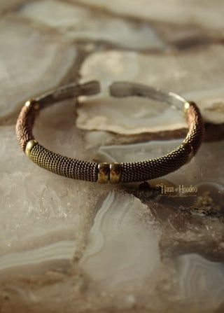 Brass, Copper & Silver Cuff "Prosperity" Bracelet