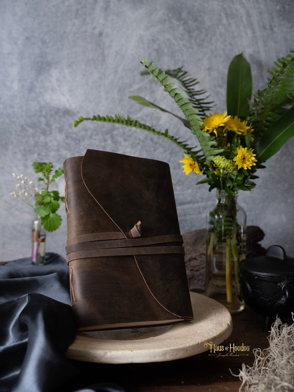 Brown Suede Wrap Journal