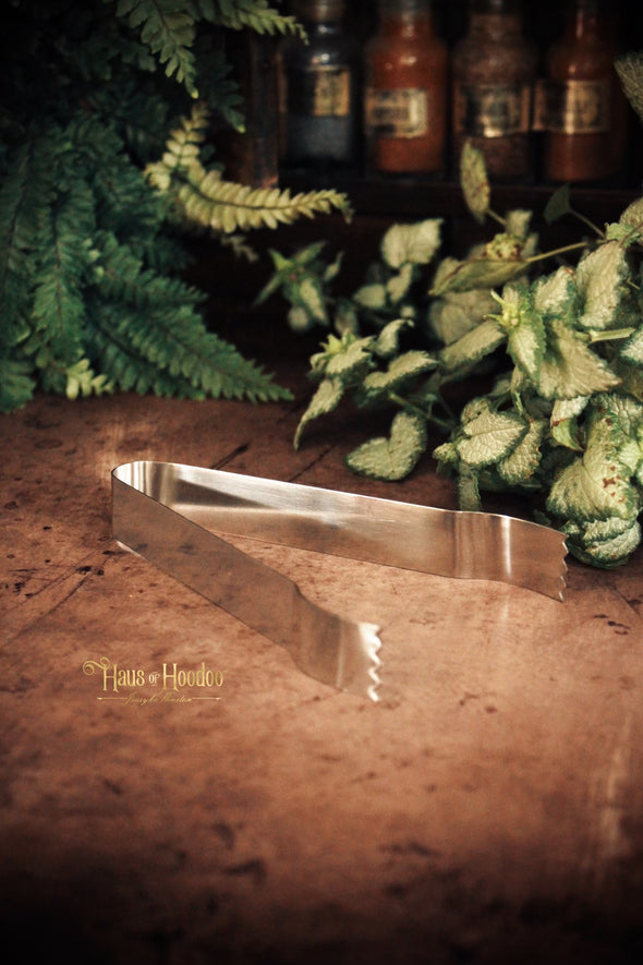 Silver Charcoal Tongs