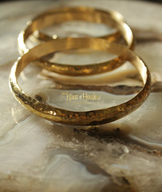 Gold "Prosperity & Wealth" Bangle Bracelet