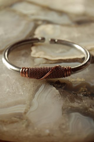 Silver & Copper Twist "Beauty & Attraction" Bracelet