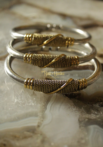 Silver & Gold "Good Luck" Bracelet